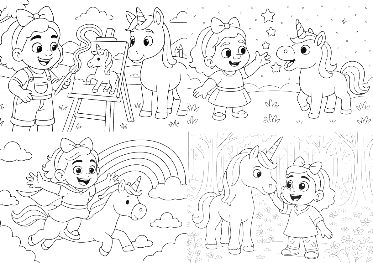 Criança colorindo livro personalizado - after